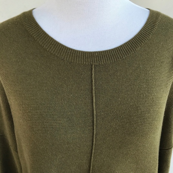 Women's J Jill  Olive Green Oversize Sweater Top - Picture 2 of 7